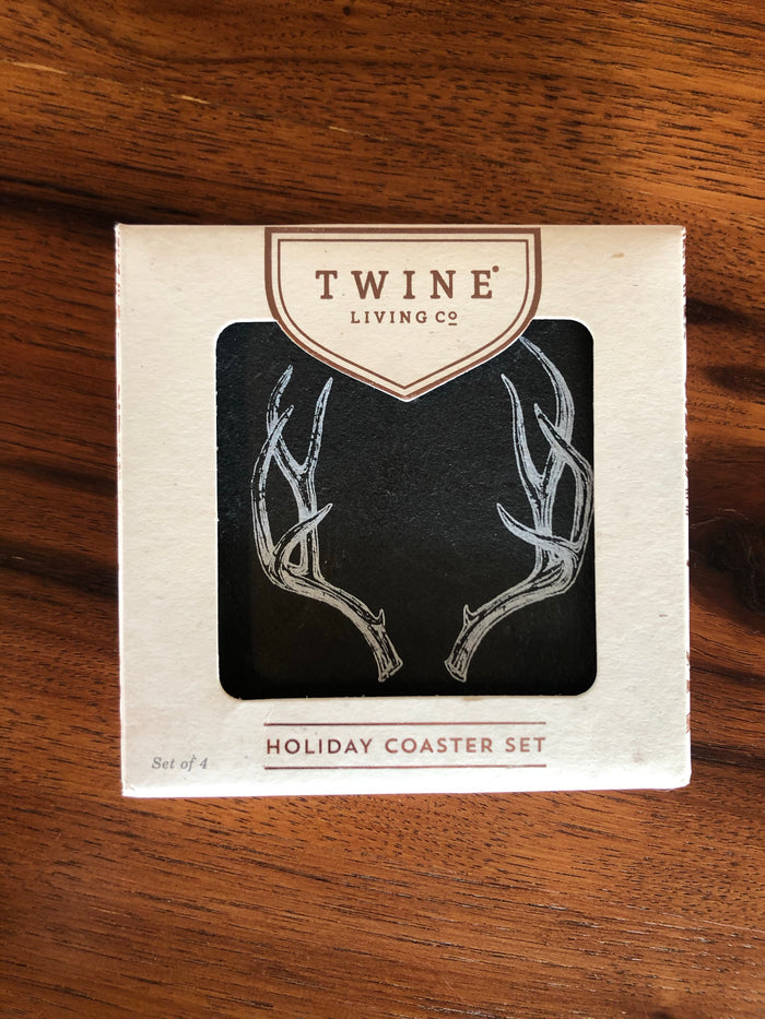 Antlers Holiday Coaster Set of 4