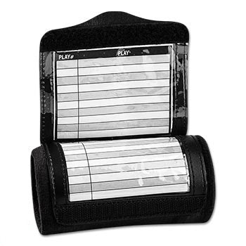The Champro Sports Triple Wristband Playbook: AF50 features clear windows and lined inserts, making it perfect for young athletes to quickly view play calls or notes during games.