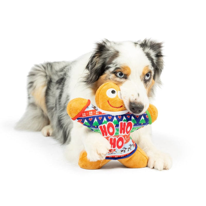 Huxley & Kent Dog Toys Christmas Ugly Sweater G-Man Plush Squeaky Holiday Dog Toy - 2 Sizes