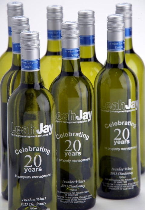 Engraved White Wine with Satin Lined Box