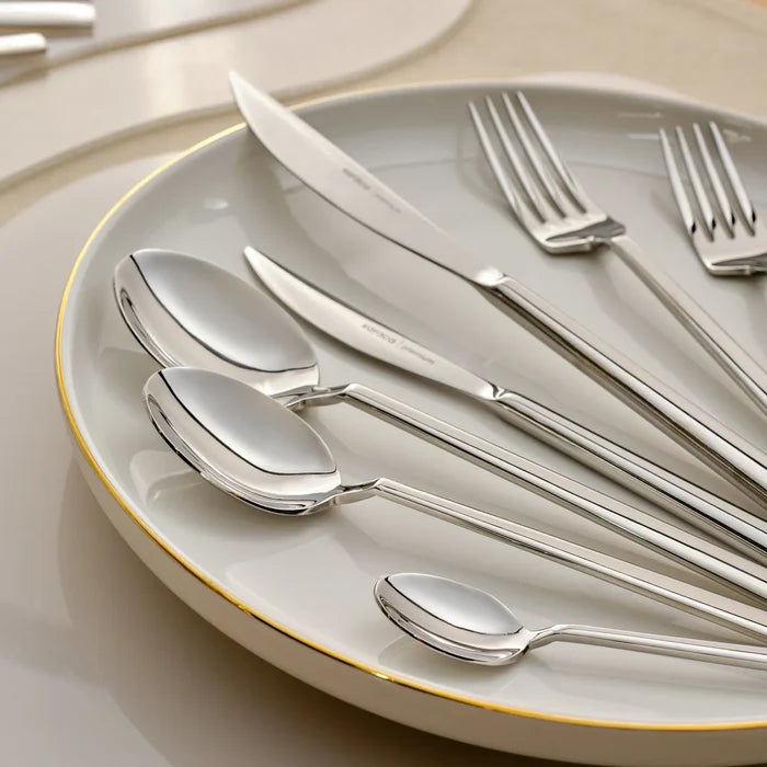 Ensemble de couverts Karaca Carmelo pour 12 personnes, 91 pièces, coffret premium
