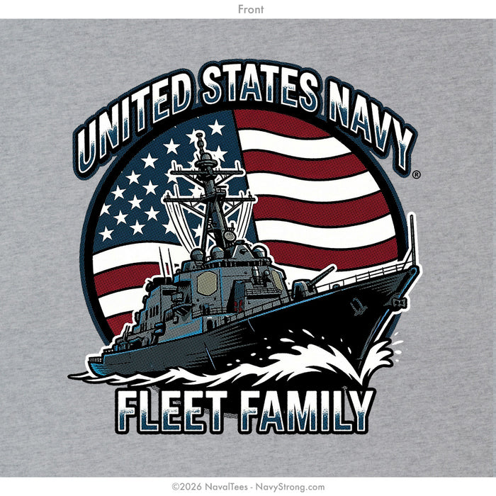 "Fleet Family" Long Sleeve Tee | Grey