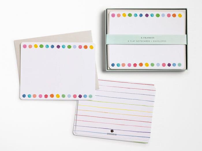 Happy Dots Flat Notes Set of 8