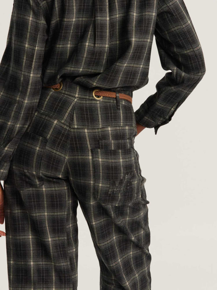 Jono Black Tapered Belt Pants
