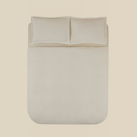 Karaca Leaves, Couverture, Double, Blanc