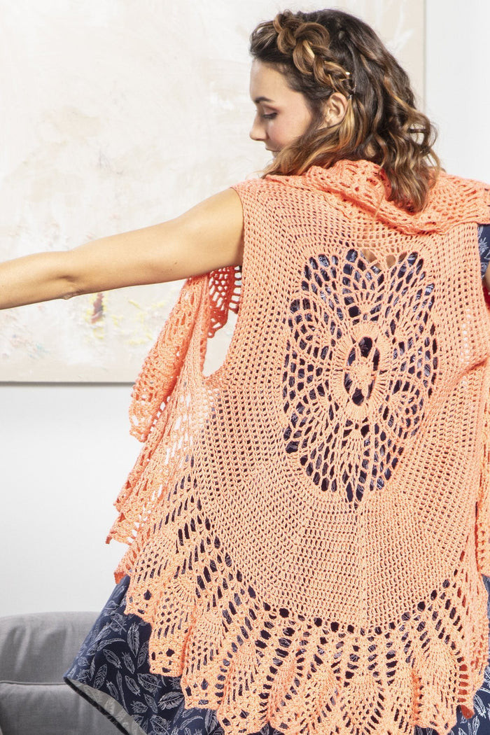 No. 4 Lacy Crochet Vest Pattern Universal Yarn