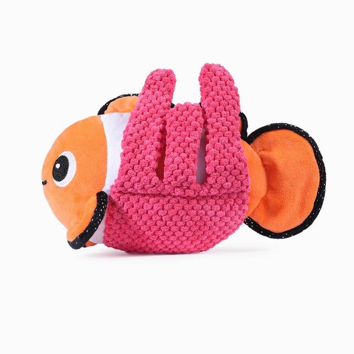Hugsmart Products Inc Hugsmart Products Inc - HugSmart Pet - Ocean Pals | Clown Fish - Dog Plush Toy