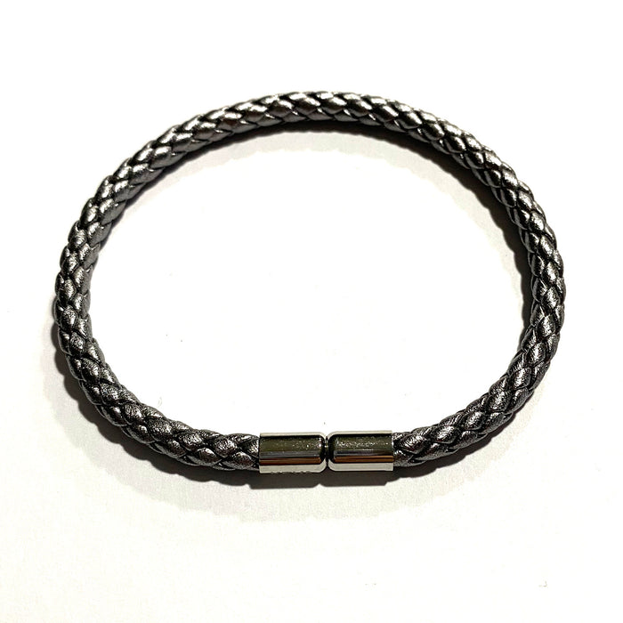 Pewter Braided Bracelet