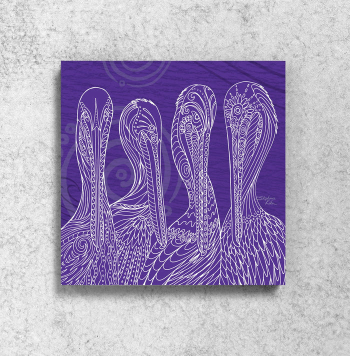 Purple Pelican Party Magnet