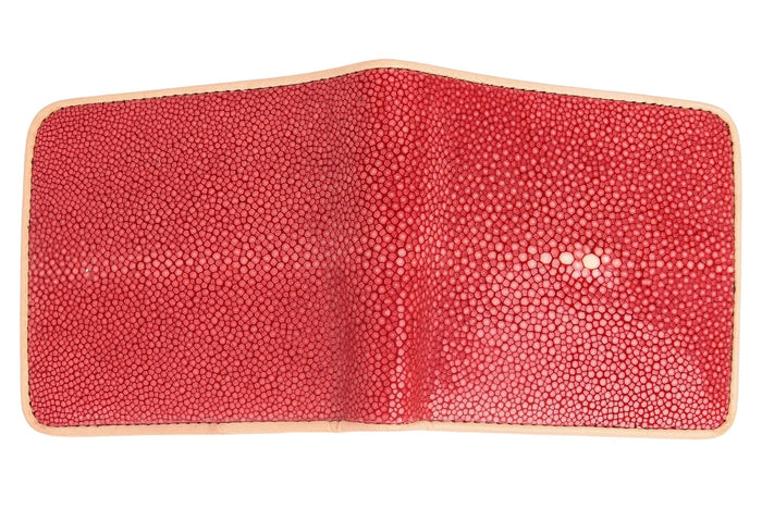 Thick Red Genuine Stingray Leather Wallet-Bikerringshop