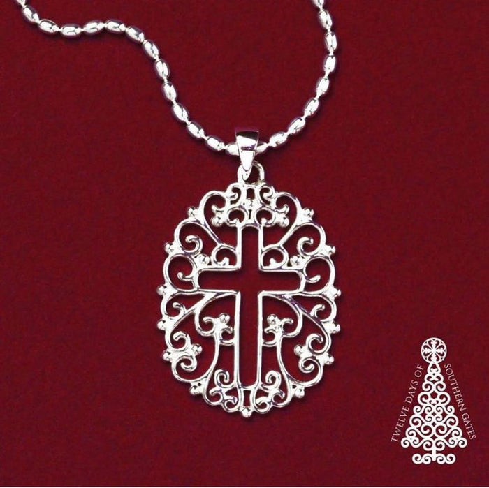 Southern Gates Sterling Silver Filigree Cross Pendant (90160)