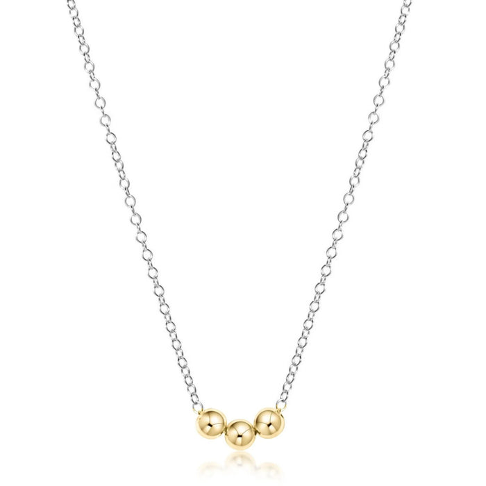 Sterling Mixed Medal- Joy Gold-16” Necklace*