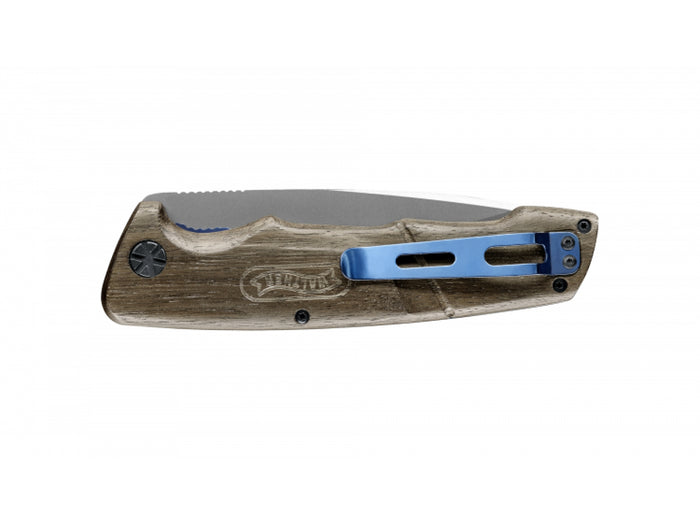 Walther BWK 7 Folding Knife 104mm Spear Point | Walnut
