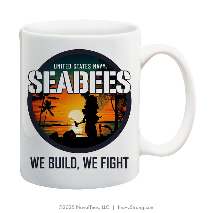 "We Build, We Fight" | 15 oz Coffee Mug
