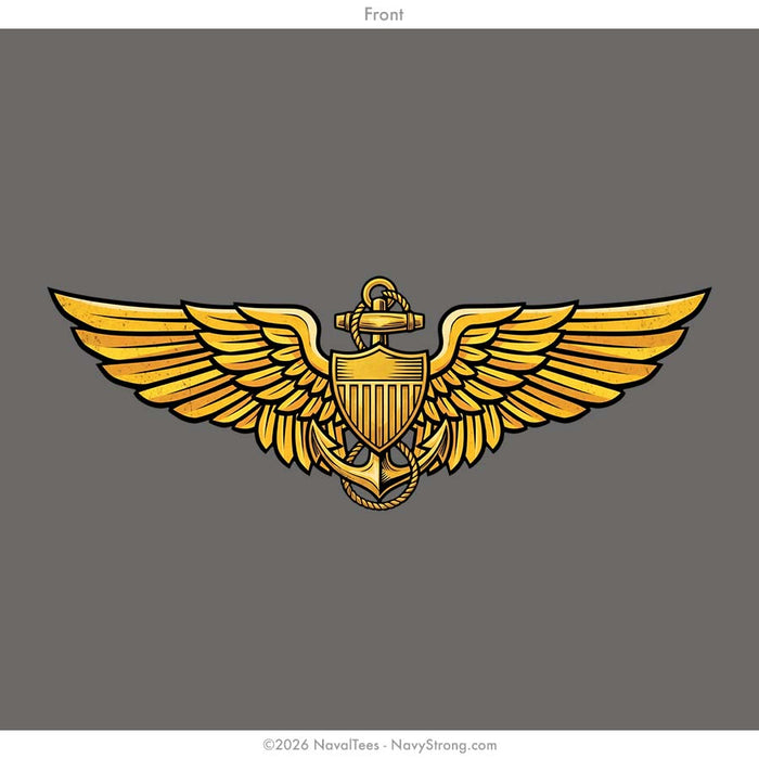 "Wings of the Fleet - PILOT" Tee | Charcoal