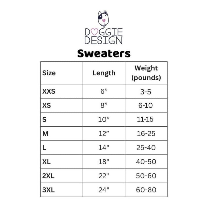 Doggie Design SWEATERS Snowflake and Hearts Pink Combed Cotton Dog Sweater