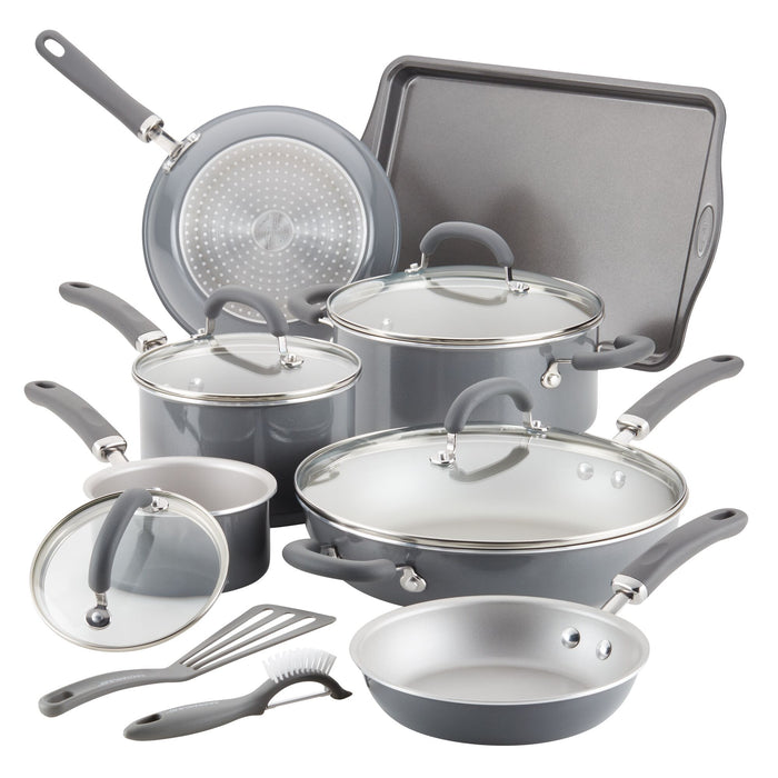 13-piece nonstick induction cookware set that’s versatile and dishwasher safe.