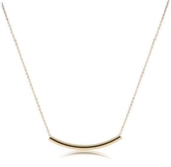 16" necklace gold - bliss bar smooth