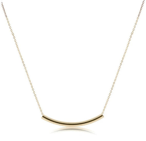 16" necklace gold - bliss bar smooth