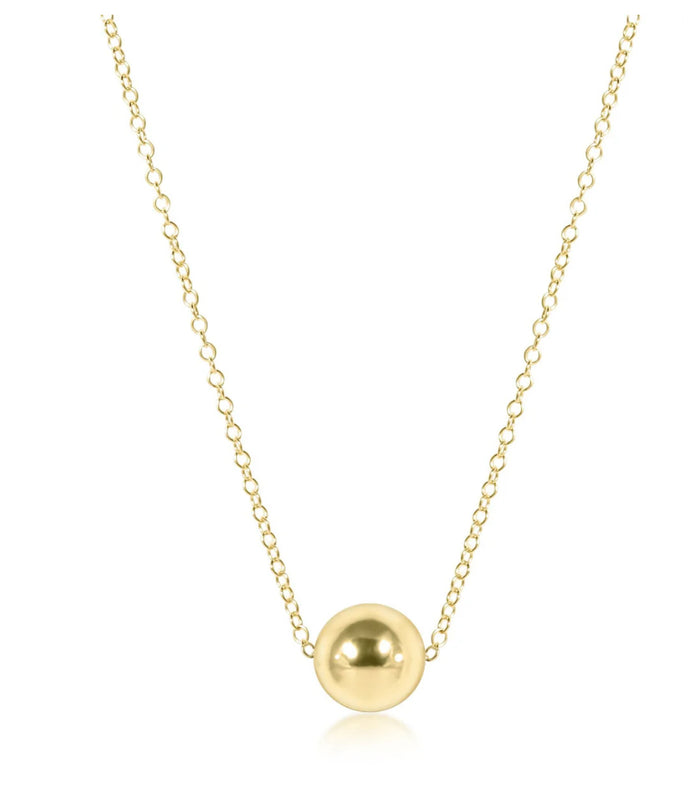 16" necklace gold - classic 8mm gold