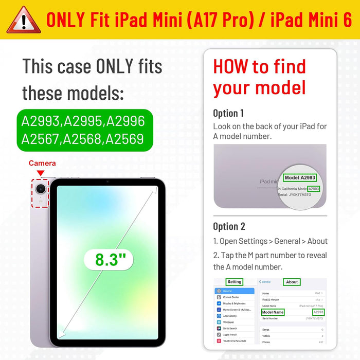[2 Pack] iPad Mini A17 Pro (2024), iPad Mini 6th Gen (2021) Tempered Glass Screen Protector | Fintie
