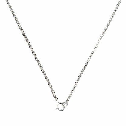 A unisex mariner link chain necklace in sterling silver, a timeless and versatile design suitable for everyone.
