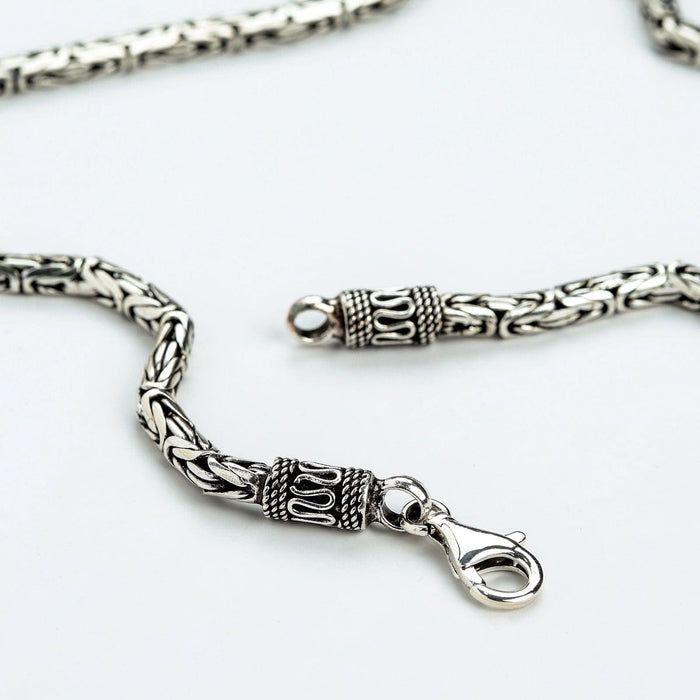 4mm byzantine link chain necklace