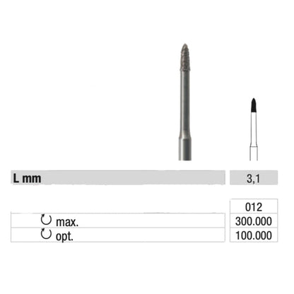875K Diamond Burr - Smoothing calluses and nails - 1.2 mm