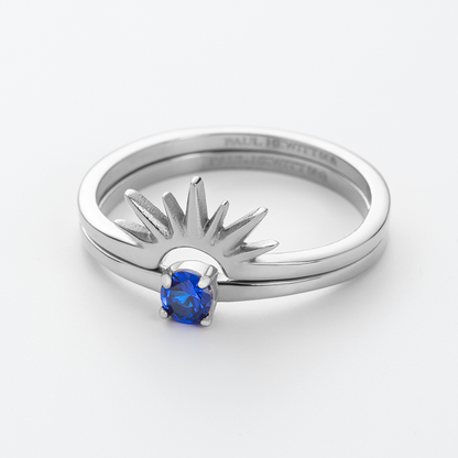 Aurora Solar Duet Ring Silber