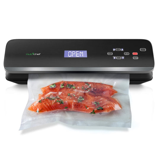 Automatic Food Vacuum Sealer - Electric Air Sealing Preserver System With Soft Touch Digital Button Controls