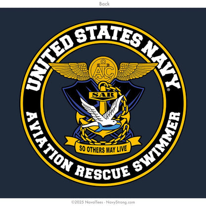 "Aviation Rescue Swimmer" Long Sleeve Tee | Navy
