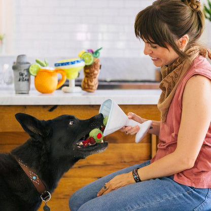 Barktender Pawtini with Olives Crinkle Plush Squeaky Dog Toy