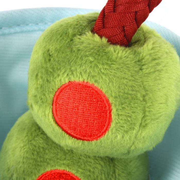 Barktender Pawtini with Olives Crinkle Plush Squeaky Dog Toy