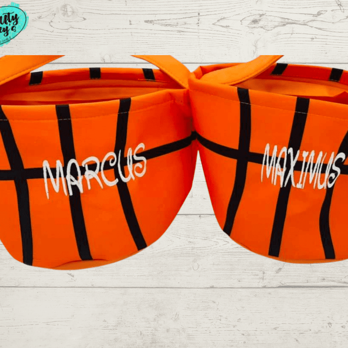 Basketball Easter Baskets-Personalized-Embroidered