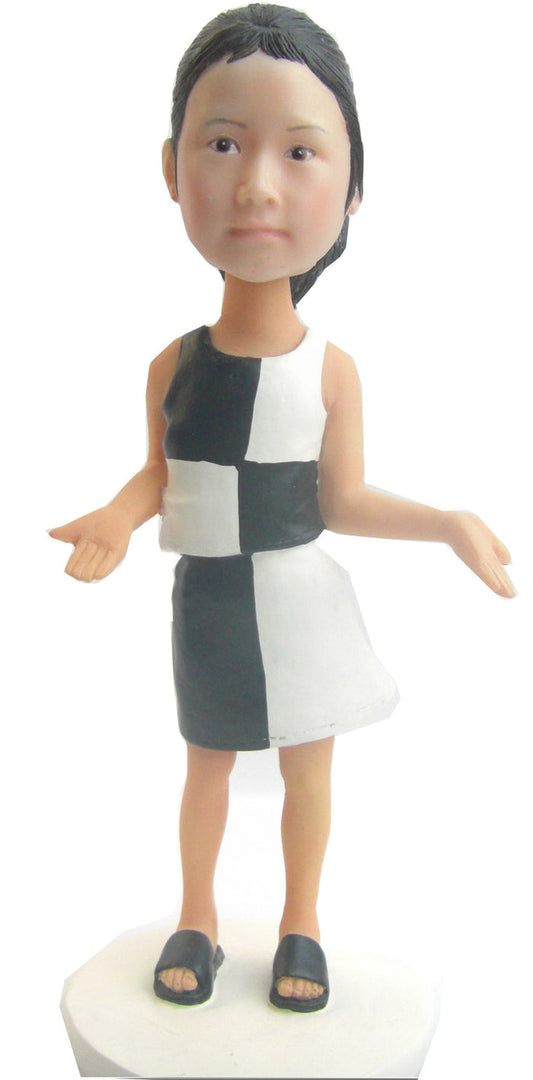 Black/White Dress Girl - National Bobblehead HOF Store