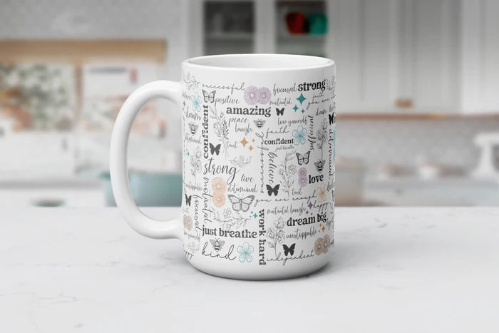 Bloom, Believe & Become | Positive Affirmation Mug | 1314 Creations