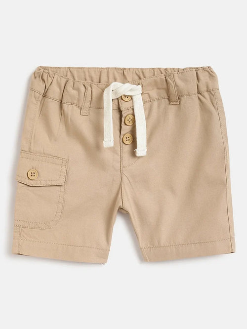 Boys Beige Cargo Shorts