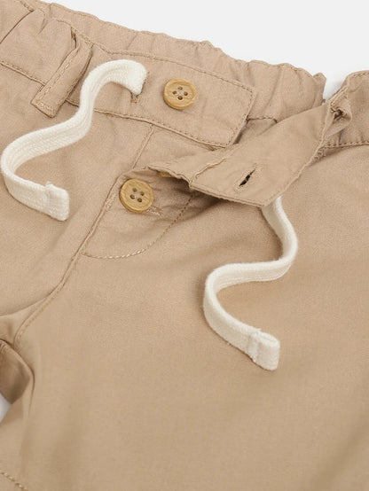 Boys Beige Cargo Shorts