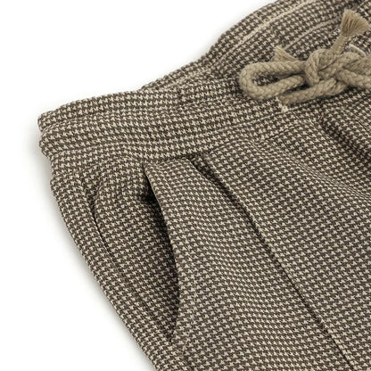 Boys Brown Printed Trousers