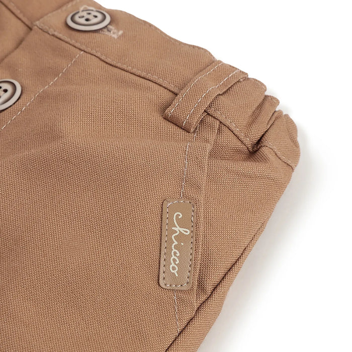 Boys Brown Solid Shorts