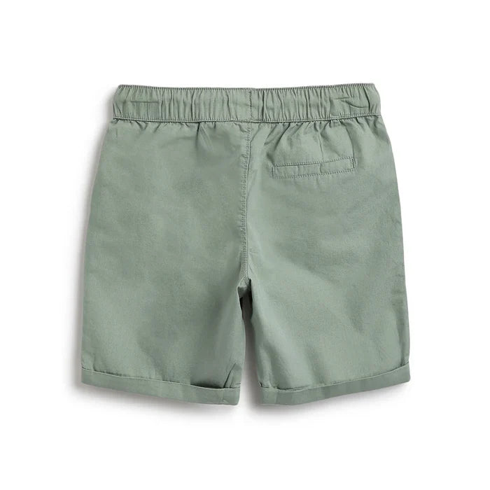 Boys Green Mid-Rise Shorts