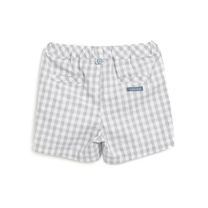 Boys Grey Checked Shorts
