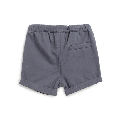 Boys Grey Printed Cotton Shorts