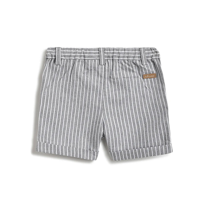 Boys Grey Striped Shorts