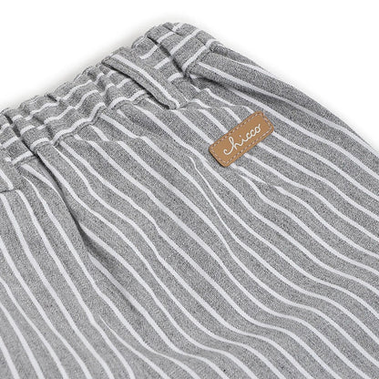 Boys Grey Striped Shorts