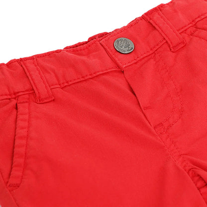 Boys Red Cotton Shorts