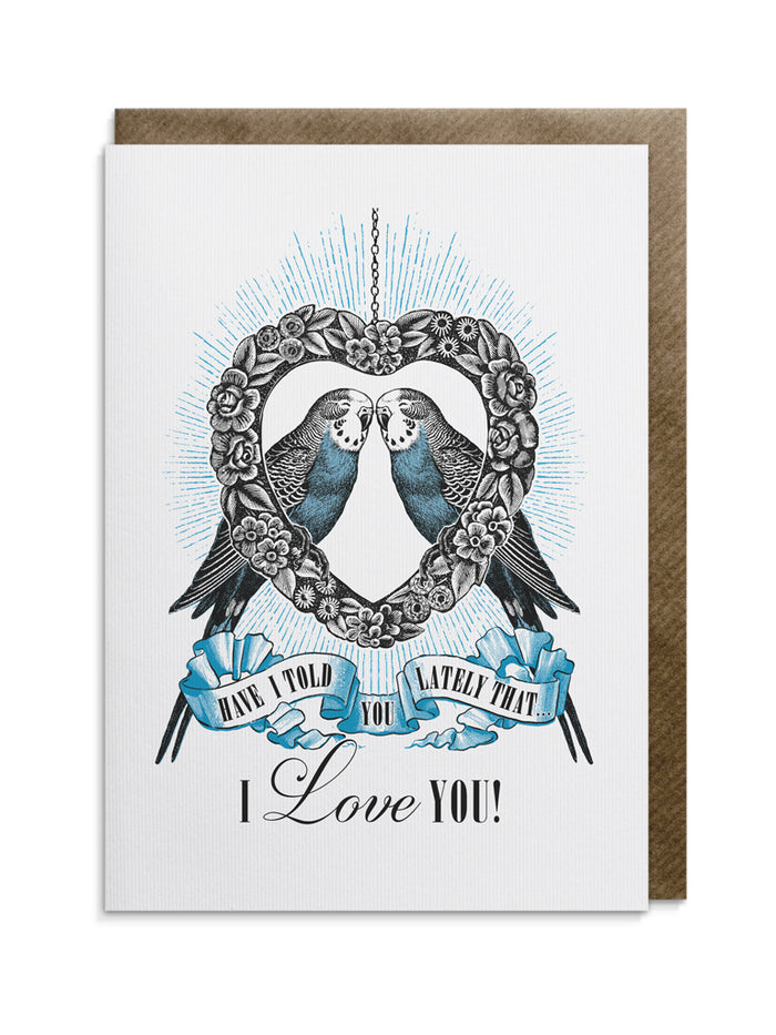 Budgie Love Greeting Card