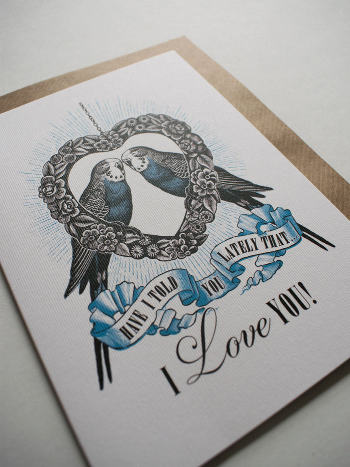 Budgie Love Greeting Card