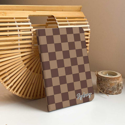 Checkerboard Art iPad Case - Chocolate