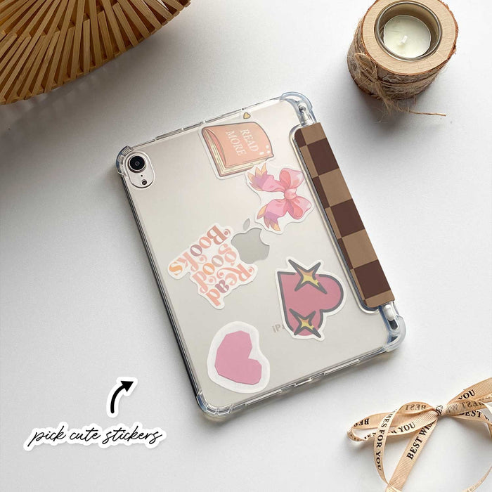 Checkerboard Art iPad Case - Chocolate